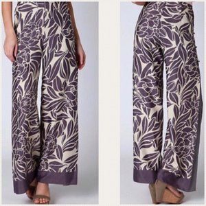 Anthropologie Leifnotes Lotus flare floral pants